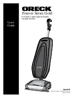 Oreck Forever Series Gold User Manual preview