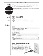 Preview for 2 page of Oreck Grab It & Steam It User Manual