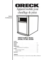 Preview for 7 page of Oreck HEATWISE BR1000 User Manual