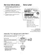 Preview for 2 page of Oreck Platinum U7000ECB Service Parts List