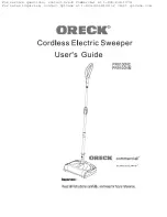 Preview for 1 page of Oreck PR8100NC User Manual