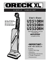 Preview for 3 page of Oreck Simply Amazing U2510RH User Manual