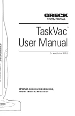 Preview for 1 page of Oreck TaskVac CK93010 User Manual