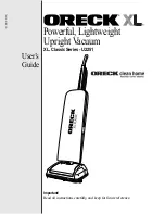 Oreck U2251 User Manual preview