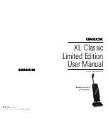 Предварительный просмотр 1 страницы Oreck UK2200 User Manual