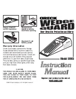 Preview for 1 page of Oreck WEDGE GUARD S063 Instruction Manual