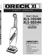 Preview for 1 page of Oreck XL SIMLY AMAZING XL5-105HH User Manual