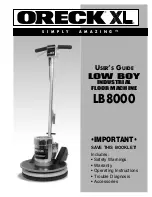 Oreck XL SIMPLYAMAZING LB8000 User Manual preview