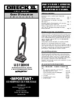 Preview for 7 page of Oreck XL U3120HH User Manual