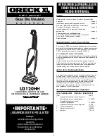 Preview for 12 page of Oreck XL U3120HH User Manual