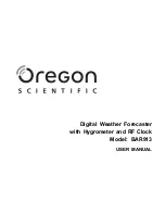 Oregon Scientific BAR913 User Manual preview