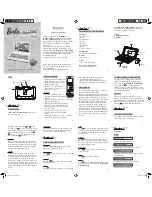 Oregon Scientific Barbie B-Glam LC68-12 Manual preview