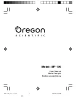 Oregon Scientific MP 100 User Manual preview