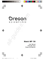 Preview for 1 page of Oregon Scientific MP 130 User Manual