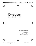 Oregon Scientific MP 210 User Manual предпросмотр