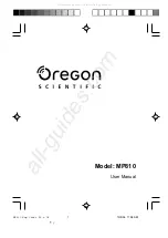 Oregon Scientific MP810 User Manual предпросмотр