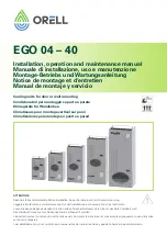 ORELL EGO04B Installation, Operation And Maintenance Manual preview