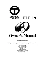 organic transit ELF 1.9 Owner'S Manual preview