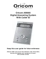 Preview for 1 page of Oricom AM880 User Manual