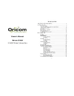 Oricom C1000 1.8 GHz Owner'S Manual preview