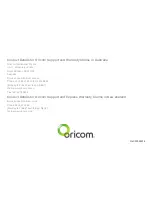 Предварительный просмотр 8 страницы Oricom DS1000 User Manual