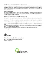 Preview for 2 page of Oricom DTX4000 Operating Instructions Manual