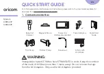 Oricom OBH643P Quick Start Manual предпросмотр