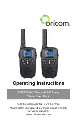 Preview for 2 page of Oricom PMR1300 Operating Instructions Manual