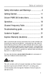 Preview for 4 page of Oricom PMR1300 Operating Instructions Manual