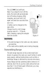 Preview for 14 page of Oricom PMR1300 Operating Instructions Manual