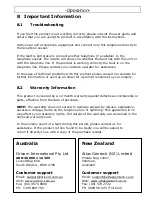 Preview for 19 page of Oricom TP29 User Manual