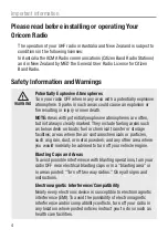 Preview for 4 page of Oricom UHF058 User Manual