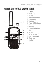 Preview for 16 page of Oricom UHF2190K Operating Instructions Manual