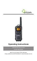 Preview for 1 page of Oricom UHF2500 Operating Instructions Manual