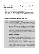 Preview for 7 page of Oricom UHF305 Operating Instructions Manual