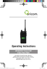 Preview for 1 page of Oricom UHF5500 Operating Instructions Manual