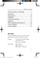 Preview for 3 page of Oricom UHF5500 Operating Instructions Manual