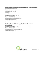 Preview for 12 page of Oricom VAC500 User Manual