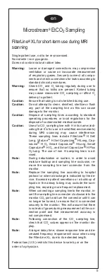 Preview for 5 page of Oridion Microstream FilterLine XL Directions For Use Manual