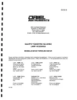 Preview for 2 page of Oriel 66180 Manual