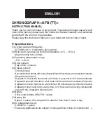 Orient KFB TT Instruction Manual предпросмотр