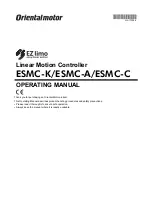 Предварительный просмотр 1 страницы Oriental motor EZ limo ESMC-A Operating Manual