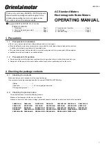 Preview for 7 page of Orientalmotor 2RK6A-AM Operating Manual