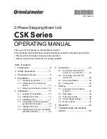 Preview for 1 page of Orientalmotor CSK243-ATA Operating Manual