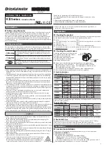 Preview for 1 page of Orientalmotor K II Series Operating Manual