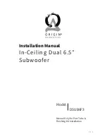 Preview for 9 page of Origin Acoustics DSUB6 Installation Manual