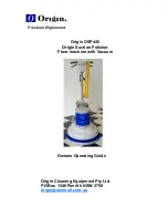 Origin Cleaning Equipment OSP445 Owner'S Operating Manual preview