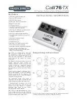 Preview for 1 page of Origin Effects Cali76-TX Instructions