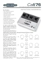 Origin Effects CALI76 Instructions preview