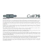 Предварительный просмотр 3 страницы Origin Effects cali76 User Manual